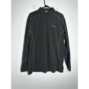 COLUMBIA Men’s 1/3 Zip Black Fleece  Jacket RN 69724 CA 05367 Size L